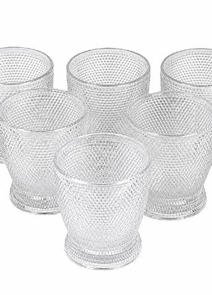 Набор стаканов deli glass dot для виски и коктейлей 280 мл 6 шт прозрачный (r41339)