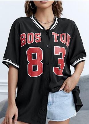 Сорочка оверсайз shein boston 83 р.s