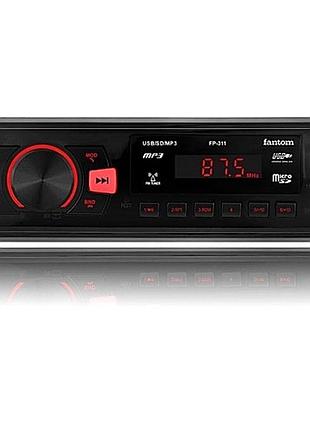 Автомагнітола fantom fp-311 black red usb sd підсил кач.звука bluetooth 4x40w