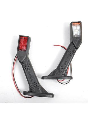 Габарит ріжки косий 19см 12/24v червоний+білий+жовтий 2+2+4led yp-144