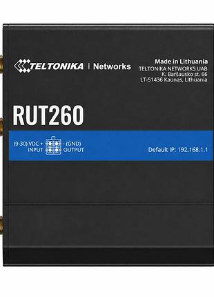 Промисловий 4g lte маршрутизатор teltonika rut260 з підтримкою wi-fi 4 чорний