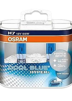 Лампа 12v h7 55w 5000k cool blue hyper osram box-2шт 62210cbh-hcb box синя уп