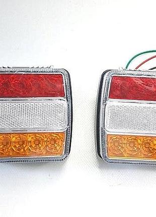 Задній ліхтар квадратний 12v 110*100*40мм led-15 проводом