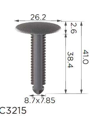 Кліпси c3215 обшивки nissan renault opel 0155305891 8200244430 10654