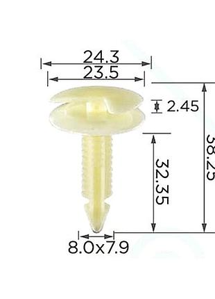 Кліпси c0038 кріплення карти дверей oem 10126901 15940