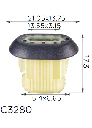 Кліпси c3280 під саморіз кріплення дверей renault peugeot citroen dacia 7703081232 14512 100шт