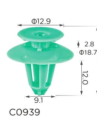 Кліпси c0939 кріплення карти дверей молдинги ford e865220s mercedes a0069884378