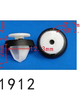 Кліпси c1912 кріплення карти дверей vw audi seat skoda 5j0867276 15557