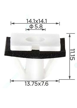 Кліпси c0365 кріплення молдингу дверей hyundai kia оем 87756-3d000 877563d000 14904