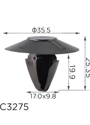 Кліпси c3275 обшивки renault 7703077470 10945