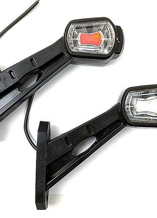 Габарит ріжки косий 17см 12/24v червоний+білий+жовтий 1+1+2led kir л-156а 2шт уп