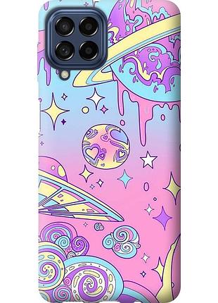 Чехол силиконовый на телефон samsung galaxy m53 m536b розовая галактика "4146u-2608-58250"