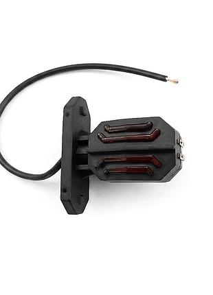 Габарит ріжки прямий 9,5см 12/24v червоний+білий+жовтий 12+12+4 led дракон 1