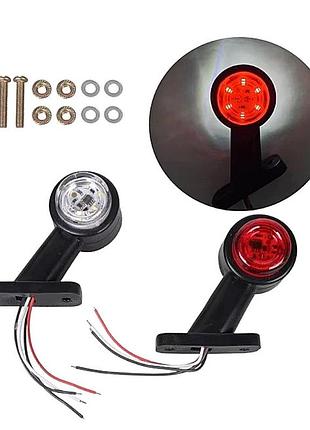 Габарит ріжки косий 8см 12/24v червоний+білий 6+6led fw-k2 4шт уп