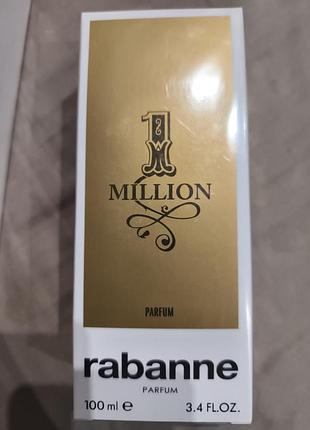Дорогой фужерный парфюм rabanne 1 million 100ml абсолютно новый запечатан, сканкод отслеживается на официальном сайте. лот вв117