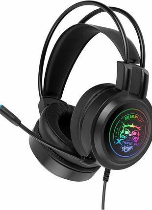 Гарнитура xtrike me gh-516 usb gaming 7.1-канальная с rgb и микрофоном черная