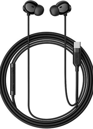 Навушники acefast l10 usb type-c дротові з мікрофоном на дроті black