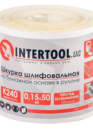 Шлифовальная шкурка intertool 115 мм x 50 м x p240 бумага (bt-0825)