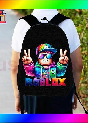 Bs детский рюкзак roblox best mix 34х27 см черный ранец с принтом для мальчика универсальный городской bas77/n