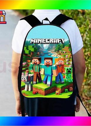 Bs рюкзак детский minecraft best mix 34х27 см черный для мальчика городской ранец для школы и прогулок bas77/n