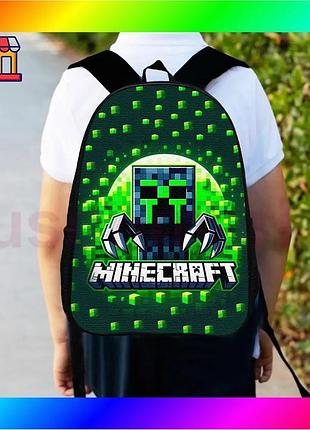 Bs детский рюкзак minecraft best mix крипер черный для мальчика городской рюкзак для школы и прогулки bas77/n