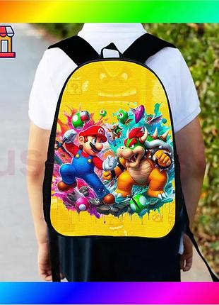 Bs рюкзак дитячий маріо best mix super mario чорний для хлопчика міський ранець для школи і прогулянок bas77/n