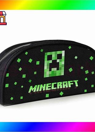 Bs пенал шкільний minecraft best mix кріпер чорний косметичка для хлопчика з принтом для канцелярії bas77/n