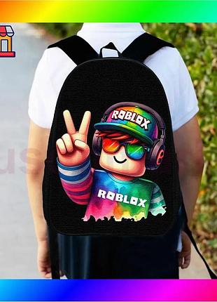 Bs детский рюкзак roblox best mix 34х27 см черный ранец с принтом для мальчика школьный городской рюкз bas77/n