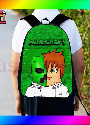 Bs детский рюкзак minecraft best mix 34х27 см черный городской ранец для мальчика с принтом стильный р bas77/n