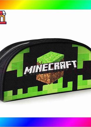Bs пенал шкільний minecraft best mix чорний косметичка для хлопчика з принтом зручний для канцелярії bas77/n