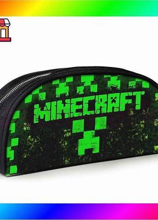 Bs пенал шкільний minecraft best mix кріпер чорний косметичка для хлопчика з принтом для канцелярії bas77/n