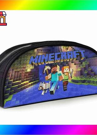 Bs пенал шкільний minecraft best mix кріпер чорний косметичка для хлопчика канцелярія для навчання bas77/n