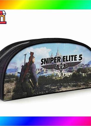 Bs пенал шкільний sniper best mix elite чорний косметичка для хлопчика з принтом для канцелярії bas77/n