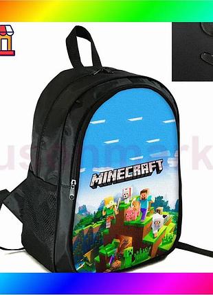 Bs рюкзак міський шкільний best mix з принтом minecraft водостійкий для дітей підлітків спортивний bas77/n