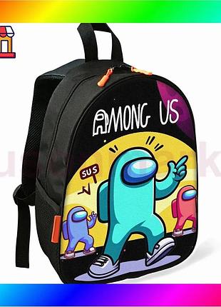 Bs рюкзак among us best mix детский школьный черный для мальчика водонепроницаемый универсальный рюкза bas77/n