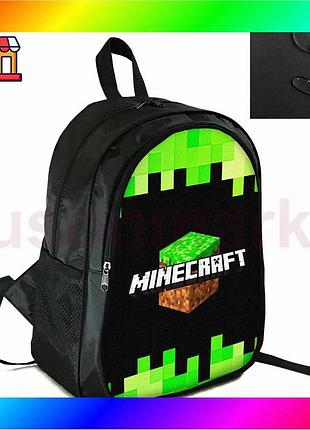 Bs рюкзак шкільний minecraft best mix чорний для дітей та підлітків спортивний з водонепроникної ткани bas77/n