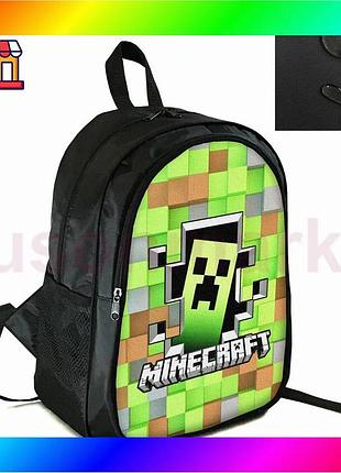 Bs городской рюкзак школьный best mix с принтом minecraft крипер черный для детей подростков спортивны bas77/n