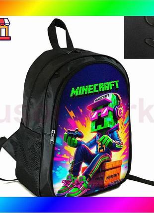 Bs рюкзак школьный minecraft best mix крипер 38х28х17 см черный для детей универсальный спортивный bas77/n