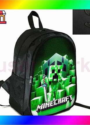 Bs рюкзак школьный minecraft best mix крипер для детей и подростков черный универсальный спортивный 38 bas77/n