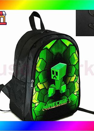 Bs рюкзак міський шкільний best mix 38х28см з принтом minecraft кріпер для дітей підлітків спортивний bas77/n