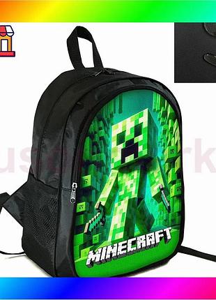 Bs городской рюкзак школьный best mix с принтом minecraft крипер универсальный для детей подростков сп bas77/n