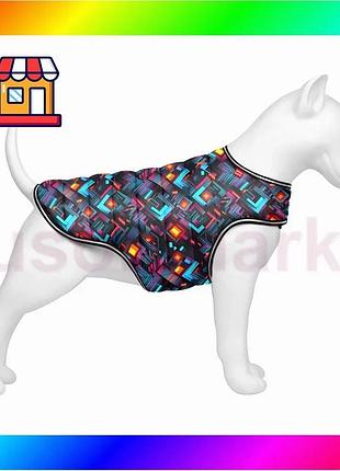 Bs курточка-накидка для собак best mix waudog clothes, рисунок "бесконечные миры", l, а 41 см, b 58-70 bas77/n