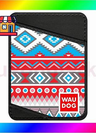 Bs візитниця waudog design best mix із малюнком "етно", преміум шкіра (ширина 70 мм, довжина 95 мм) чо bas77/n
