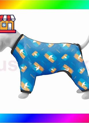 Bs вітровка для собак best mix waudog clothes, малюнок "прапор", l50, 70-74 см, з 47-50 см bas77/n