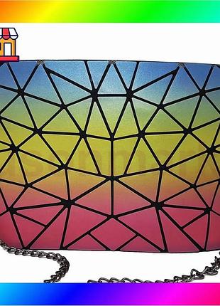Bs клатч на молнии best mix geometry rainbow сумка через плечо с геометрическим узором стильная сумочк bas77/n