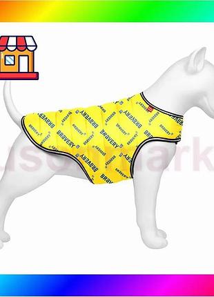 Bs курточка-накидка для собак best mix waudog clothes, малюнок "сміливість", xs, а 26 см, b 33-41 см, bas77/n