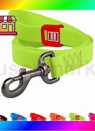 Bs повідець для собак best mix водостійкий waudog waterproof, m, ш 20 мм, дл 305 см салатовий bas77/n