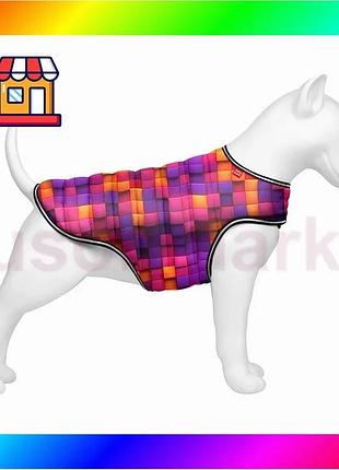 Bs курточка-накидка для собак best mix waudog clothes, малюнок "куби 3д", xxs, а 23 см, b 29-36 см, з bas77/n