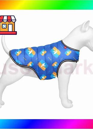 Bs курточка-накидка для собак best mix waudog clothes, малюнок "прапор", xs, а 26 см, b 33-41 см, з 18 bas77/n
