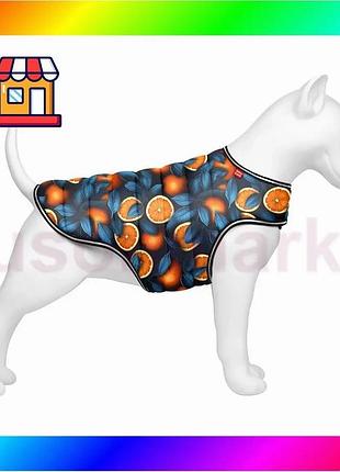 Bs курточка-накидка для собак best mix waudog clothes, рисунок "апельсины", xxs, а 23 см, b 29-36 см, bas77/n